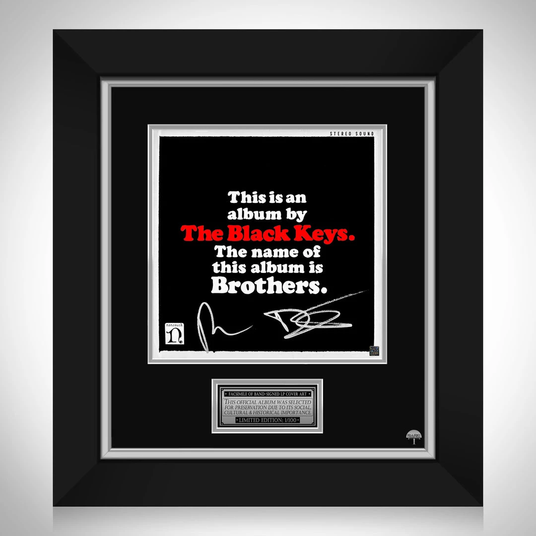 RARE-T The Black Keys - Brothers LP Cover Limited Signature Edition Studio Licensed Custom Frame 1 RARE-T The Black Keys - Brothers LP Cover Limited Signature Edition Studio Licensed Custom Frame