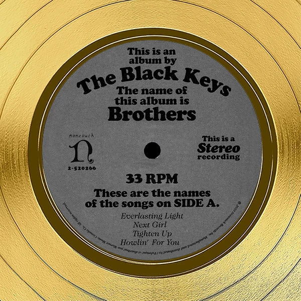 RARE-T Limited Edition Frames The Black Keys - Brothers Gold LP Limited Signature Edition Studio Licensed Custom Frame 6 RARE-T Limited Edition Frames The Black Keys - Brothers Gold LP Limited Signature Edition Studio Licensed Custom Frame