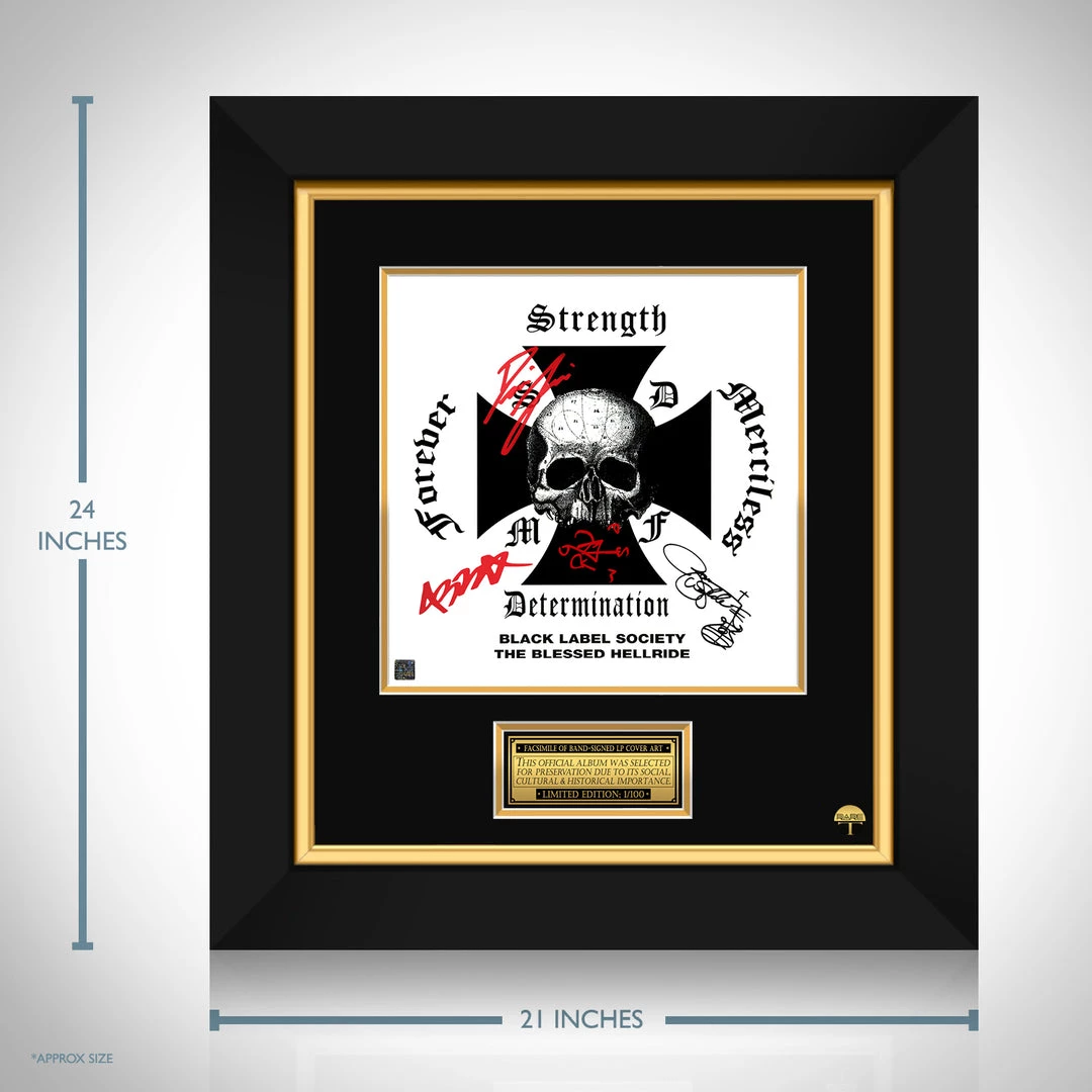 RARE-T Limited Edition Frames Black Label Society The Blessed Hellride LP Cover Limited Signature Edition Studio Licensed Custom Frame 3 RARE-T Limited Edition Frames Black Label Society The Blessed Hellride LP Cover Limited Signature Edition Studio Licensed Custom Frame