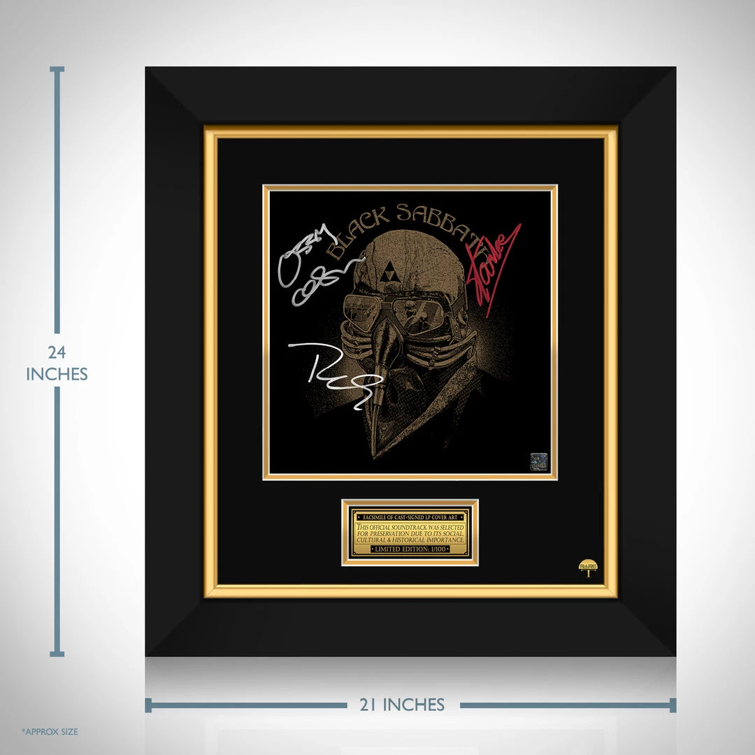 Rare-T Black Sabbath - Iron Man LP Cover Limited Signature Edition Studio Licensed Custom Frame Limited Edition Frames 3 Rare-T Black Sabbath - Iron Man LP Cover Limited Signature Edition Studio Licensed Custom Frame Limited Edition Frames