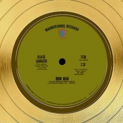 Rare-T Black Sabbath - Iron Man Gold LP Limited Signature Edition Studio Licensed Custom Frame Limited Edition Frames