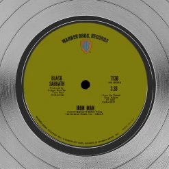 Rare-T Black Sabbath Iron Man Platinum LP Limited Signature Edition Studio Licensed Custom Frame Limited Edition Frames