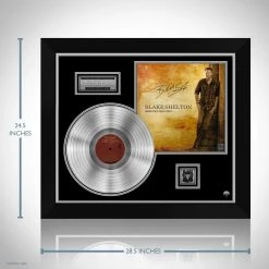 RARE-T Blake Shelton Based On A True Story Platinum LP Limited Signature Edition Studio Licensed Custom Frame