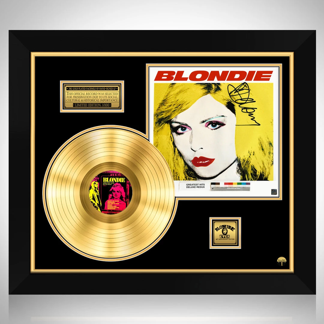RARE-T Blondie - Greatest Hits Gold LP Limited Signature Edition Studio Licensed Custom Frame 1 RARE-T Blondie - Greatest Hits Gold LP Limited Signature Edition Studio Licensed Custom Frame