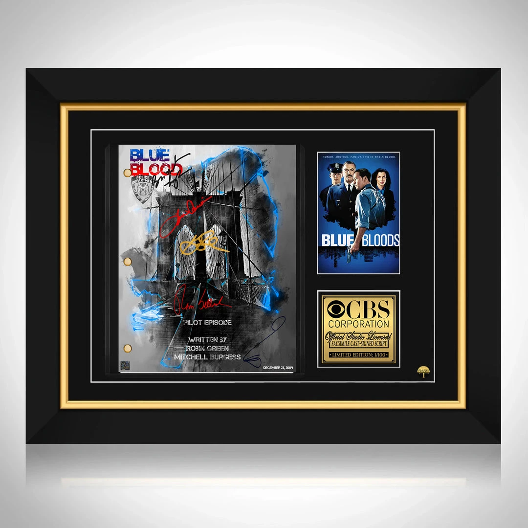 RARE-T Blue Bloods Script Limited Signature Edition Studio Licensed Custom Frame 1 RARE-T Blue Bloods Script Limited Signature Edition Studio Licensed Custom Frame