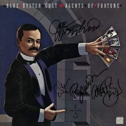 Rare-T Blue ??yster Cult Agents Of Fortune Gold LP Limited Signature Edition Studio Licensed Custom Frame