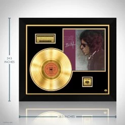 RARE-T Bob Dylan Blood On The Tracks Gold LP Limited Signature Edition Studio Licensed Custom Frame Limited Edition Frames