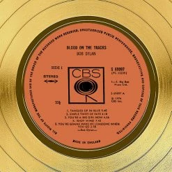 RARE-T Bob Dylan Blood On The Tracks Gold LP Limited Signature Edition Studio Licensed Custom Frame Limited Edition Frames