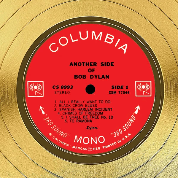 RARE-T Bob Dylan - Another Side Of Bob Dylan Limited Signature Edition Studio Licensed Gold LP Custom Frame 5 RARE-T Bob Dylan - Another Side Of Bob Dylan Limited Signature Edition Studio Licensed Gold LP Custom Frame