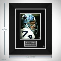 RARE-T Dallas Cowboys - Bob Lilly Photo Limited Signature Edition Studio Licensed Custom Frame Sports Memorabilia