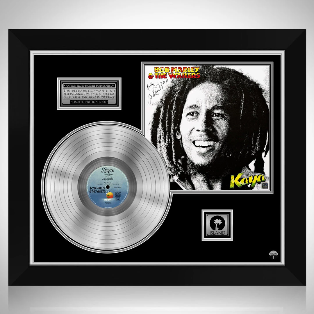 RARE-T Bob Marley And The Wailers Kaya Platinum LP Limited Signature Edition Studio Licensed Custom Frame Limited Edition Frames 1 RARE-T Bob Marley And The Wailers Kaya Platinum LP Limited Signature Edition Studio Licensed Custom Frame Limited Edition Frames