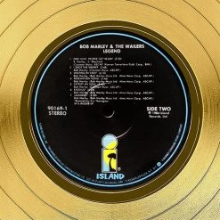 RARE-T Bob Marley Legend The Best Of Gold LP Limited Signature Edition Studio Licensed Custom Frame