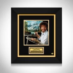 RARE-T Bob Ross Memorial Photo Limited Signature Edition Studio Licensed Custom Frame