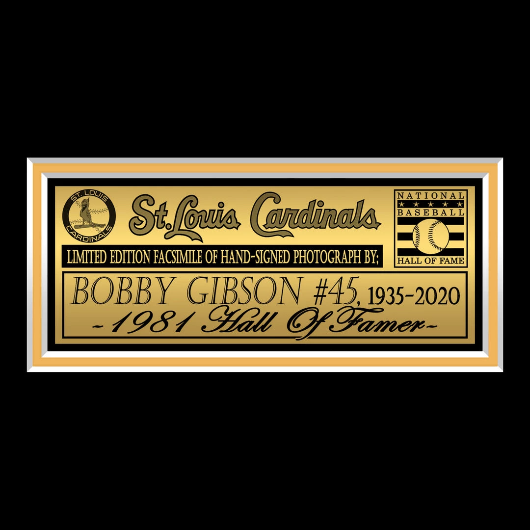 RARE-T St. Louis Cardinals - Bobby Gibson Photo Limited Signature Edition Licensed Custom Frame 5 RARE-T St. Louis Cardinals - Bobby Gibson Photo Limited Signature Edition Licensed Custom Frame