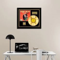 RARE-T Bobby Helms - Jingle Bell Rock Gold LP Limited Signature Edition Studio Licensed Custom Frame