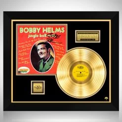 RARE-T Bobby Helms - Jingle Bell Rock Gold LP Limited Signature Edition Studio Licensed Custom Frame