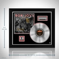 RARE-T Bon Jovi - Slippery When Wet Platinum LP Limited Signature Edition Studio Licensed Custom Frame
