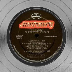 RARE-T Bon Jovi - Slippery When Wet Platinum LP Limited Signature Edition Studio Licensed Custom Frame