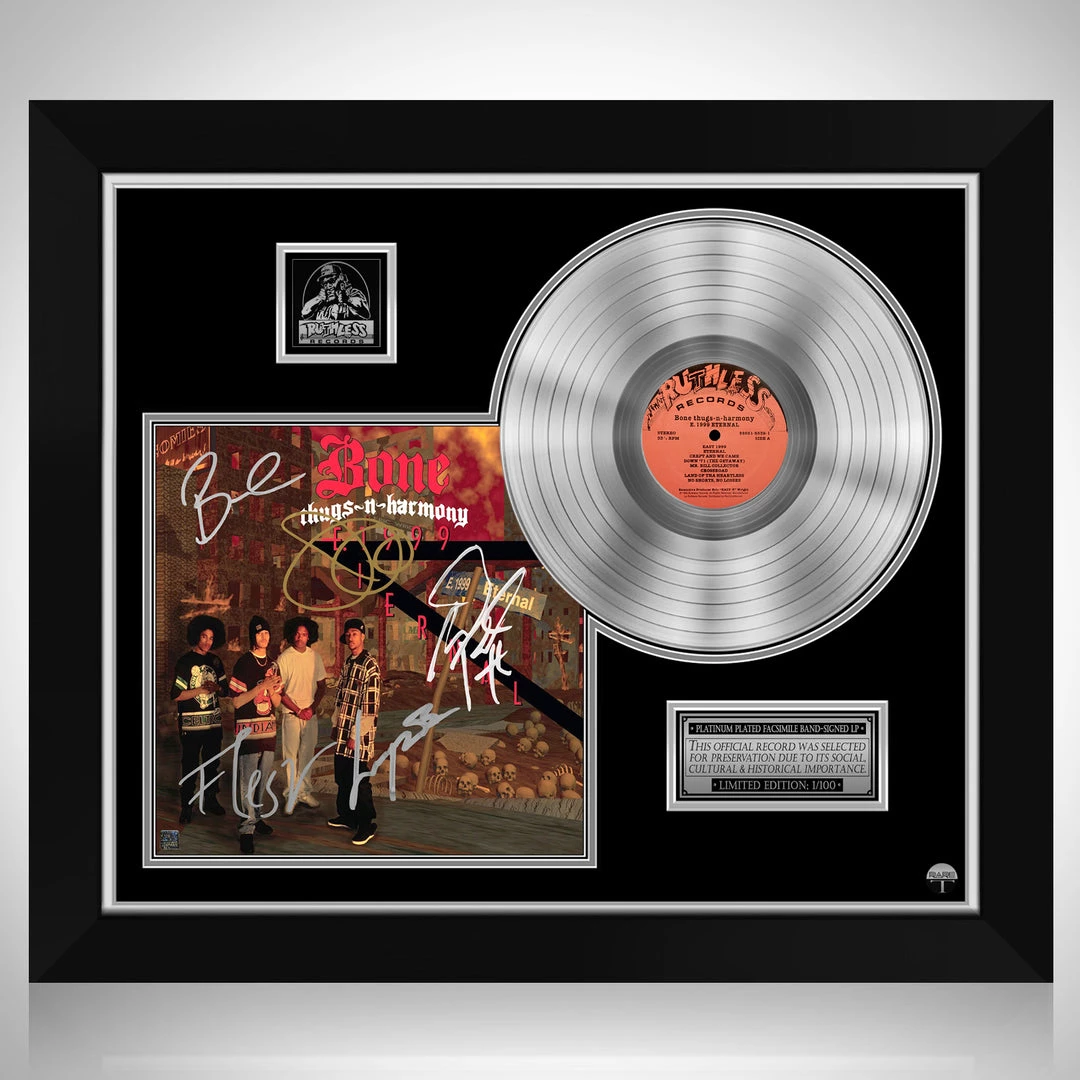RARE-T Bone Thugs-N-Harmony - E.1999 Eternal Platinum LP Limited Signature Edition Studio Licensed Custom Frame 1 RARE-T Bone Thugs-N-Harmony - E.1999 Eternal Platinum LP Limited Signature Edition Studio Licensed Custom Frame