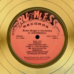 RARE-T Bone Thugs-N-Harmony - E.1999 Eternal Gold LP Limited Signature Edition Studio Licensed Custom Frame 18 RARE-T Bone Thugs-N-Harmony - E.1999 Eternal Gold LP Limited Signature Edition Studio Licensed Custom Frame