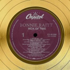 RARE-T Bonnie Raitt - Nick Of Time Gold LP Limited Signature Edition Studio Licensed Custom Frame Limited Edition Frames 14 RARE-T Bonnie Raitt - Nick Of Time Gold LP Limited Signature Edition Studio Licensed Custom Frame Limited Edition Frames