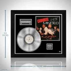 RARE-T Boogie Down Productions - Criminal Minded Platinum LP Limited Signature Edition Studio Licensed Custom Frame