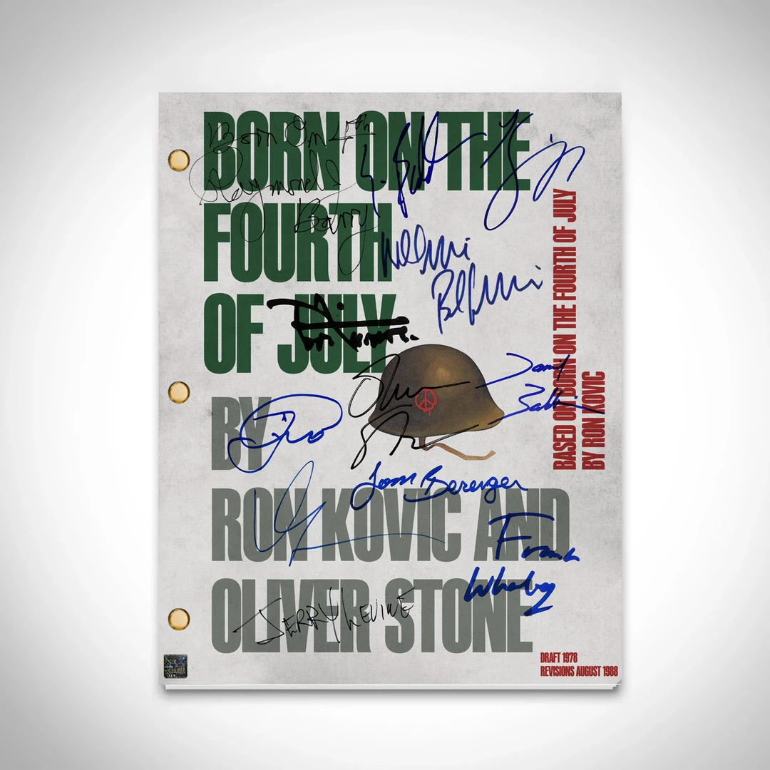 RARE-T Born On The Fourth Of July Script Limited Signature Edition Studio Licensed Custom Frame 6 RARE-T Born On The Fourth Of July Script Limited Signature Edition Studio Licensed Custom Frame