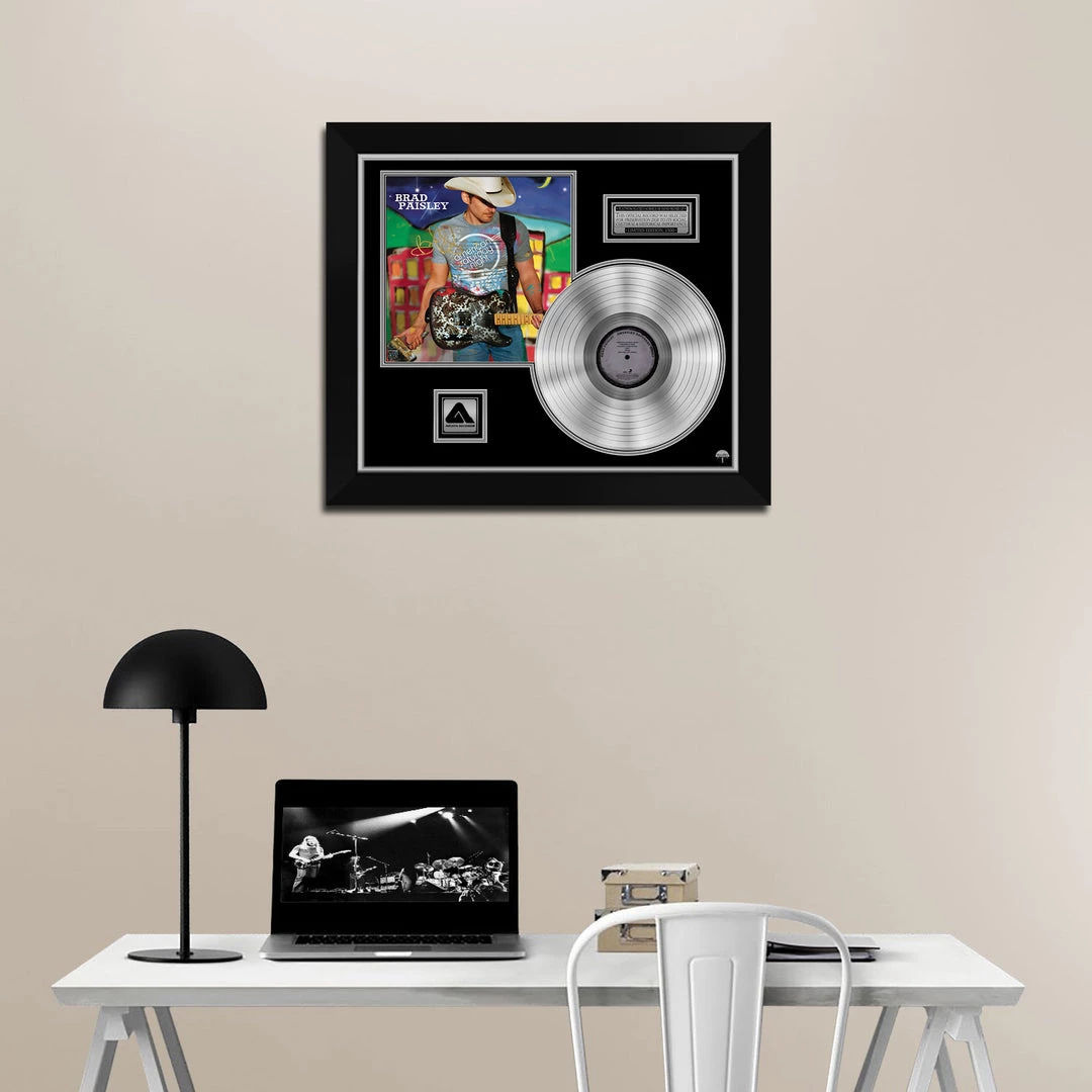 RARE-T Brad Paisley - American Saturday Night Platinum LP Limited Signature Edition Studio Licensed Custom Frame 4 RARE-T Brad Paisley - American Saturday Night Platinum LP Limited Signature Edition Studio Licensed Custom Frame