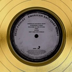 RARE-T Limited Edition Frames Brad Paisley - American Saturday Night Gold LP Limited Signature Edition Studio Licensed Custom Frame