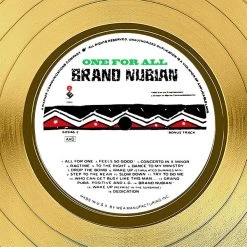 RARE-T Brand Nubian - One For All Gold LP Limited Signature Edition Studio Licensed Custom Frame 16 RARE-T Brand Nubian - One For All Gold LP Limited Signature Edition Studio Licensed Custom Frame