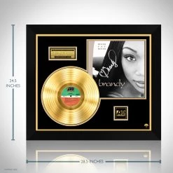 RARE-T Limited Edition Frames Brandy - Never Say Never Gold LP Limited Signature Edition Studio Licensed Custom Frame