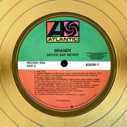 RARE-T Limited Edition Frames Brandy - Never Say Never Gold LP Limited Signature Edition Studio Licensed Custom Frame