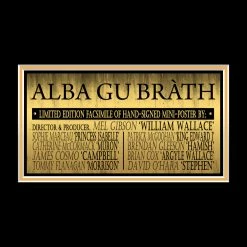 RARE-T Braveheart Mini Poster Limited Signature Edition Studio Licensed Custom Frame