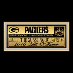 RARE-T Green Bay Packers - Brett Favre Photo Limited Signature Edition Studio Licensed Custom Frame Sports Memorabilia
