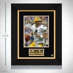 RARE-T Green Bay Packers - Brett Favre Photo Limited Signature Edition Studio Licensed Custom Frame Sports Memorabilia