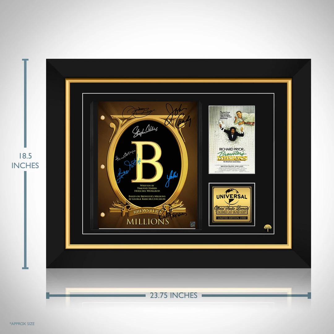 RARE-T Brewster's Millions Transcript Limited Signature Edition Studio Licensed Custom Frame Limited Edition Frames 2 RARE-T Brewster's Millions Transcript Limited Signature Edition Studio Licensed Custom Frame Limited Edition Frames