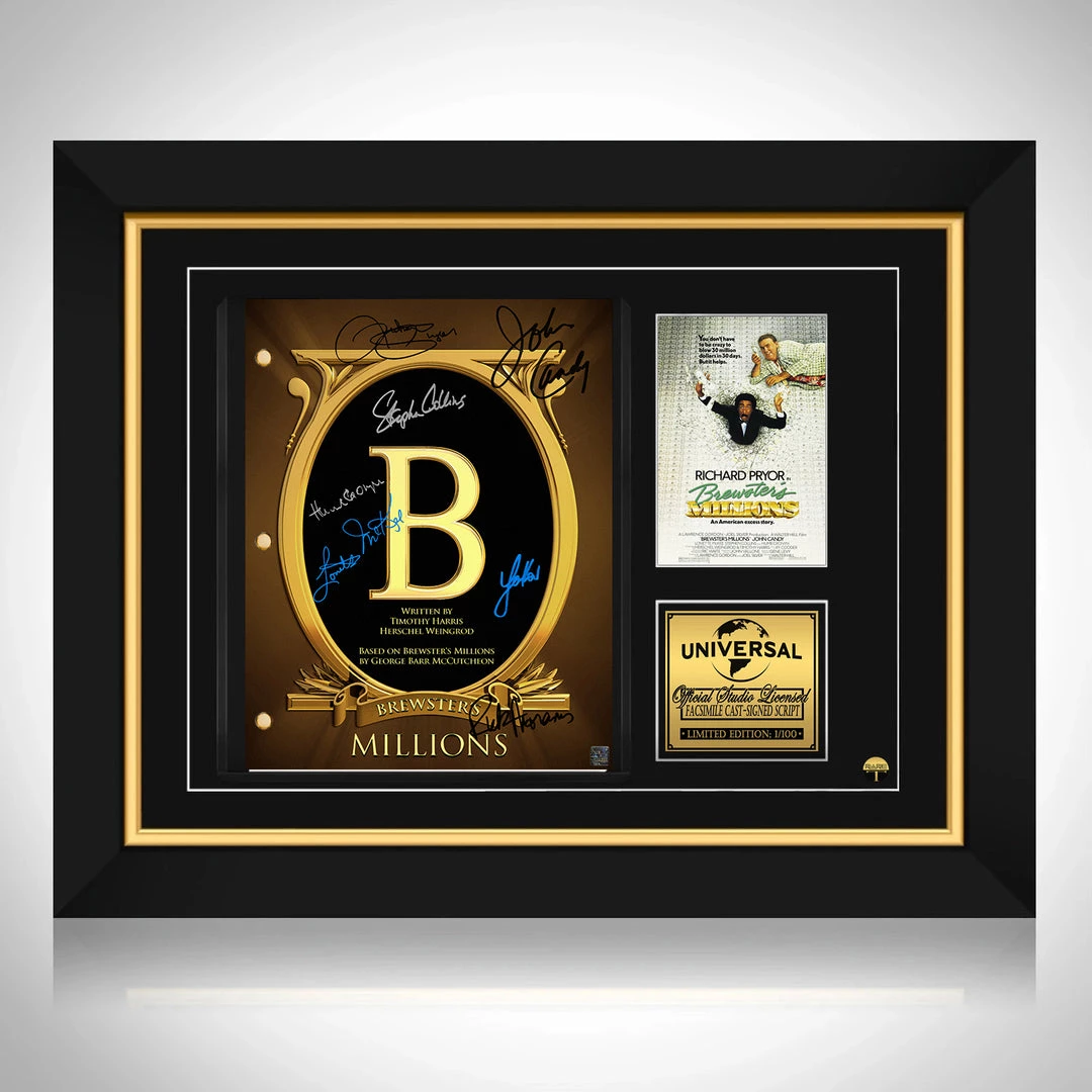 RARE-T Brewster's Millions Transcript Limited Signature Edition Studio Licensed Custom Frame Limited Edition Frames 1 RARE-T Brewster's Millions Transcript Limited Signature Edition Studio Licensed Custom Frame Limited Edition Frames