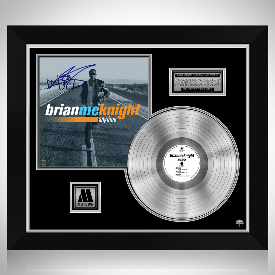 RARE-T Bryan McKnight - Anytime Platinum LP Limited Signature Edition Studio Licensed Custom Frame 1 RARE-T Bryan McKnight - Anytime Platinum LP Limited Signature Edition Studio Licensed Custom Frame
