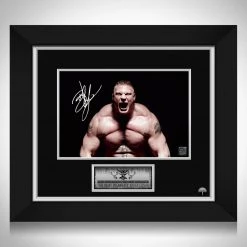 RARE-T Brock Lesnar Limited Signature Edition Studio Licensed Photo Custom Frame Sports Memorabilia