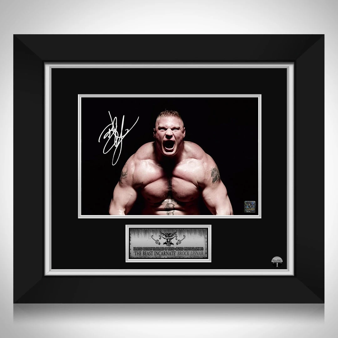 RARE-T Brock Lesnar Limited Signature Edition Studio Licensed Photo Custom Frame Sports Memorabilia 1 RARE-T Brock Lesnar Limited Signature Edition Studio Licensed Photo Custom Frame Sports Memorabilia