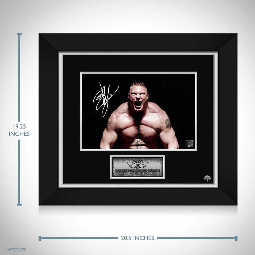 RARE-T Brock Lesnar Limited Signature Edition Studio Licensed Photo Custom Frame Sports Memorabilia 3 RARE-T Brock Lesnar Limited Signature Edition Studio Licensed Photo Custom Frame Sports Memorabilia