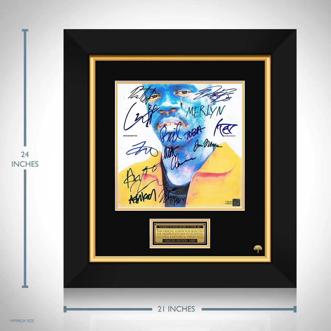 RARE-T Brockhampton - Saturation III LP Cover Limited Signature Edition Studio Licensed Custom Frame Limited Edition Frames 3 RARE-T Brockhampton - Saturation III LP Cover Limited Signature Edition Studio Licensed Custom Frame Limited Edition Frames