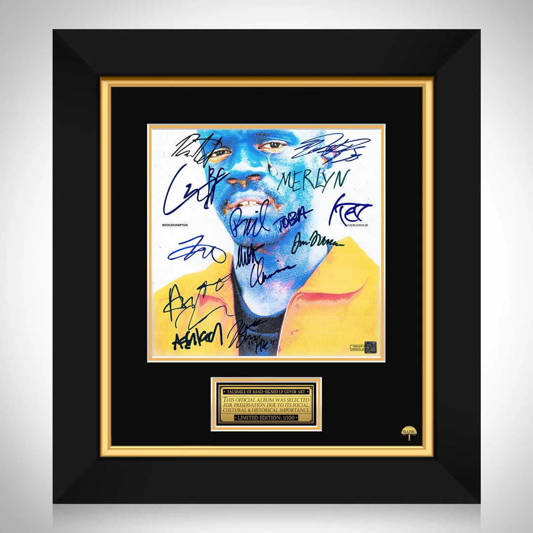 RARE-T Brockhampton - Saturation III LP Cover Limited Signature Edition Studio Licensed Custom Frame Limited Edition Frames 1 RARE-T Brockhampton - Saturation III LP Cover Limited Signature Edition Studio Licensed Custom Frame Limited Edition Frames