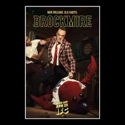 RARE-T Sports Memorabilia Brockmire Script Limited Signature Edition Studio Licensed Custom Frame