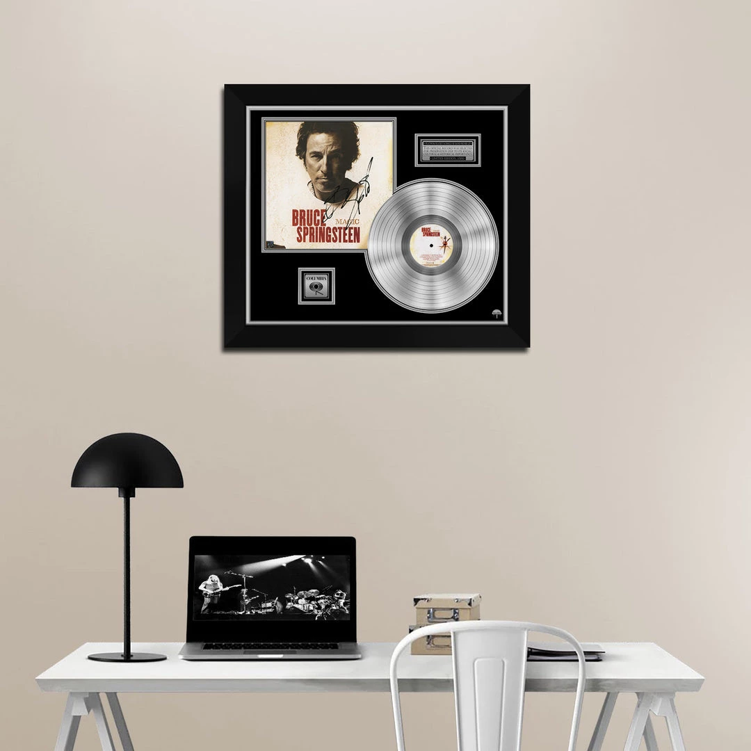 RARE-T Bruce Springsteen Magic Limited Signature Edition Studio Licensed Platinum LP Custom Frame Limited Edition Frames 2 RARE-T Bruce Springsteen Magic Limited Signature Edition Studio Licensed Platinum LP Custom Frame Limited Edition Frames