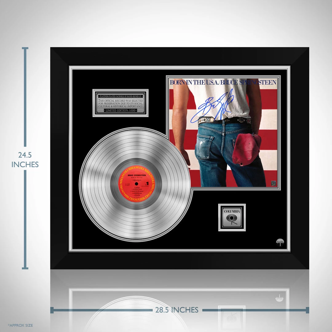 RARE-T Limited Edition Frames Bruce Springsteen Born In The USA Platinum LP Limited Signature Edition Studio Licensed Custom Frame 3 RARE-T Limited Edition Frames Bruce Springsteen Born In The USA Platinum LP Limited Signature Edition Studio Licensed Custom Frame