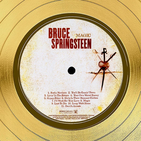 RARE-T Limited Edition Frames Bruce Springsteen Magic Limited Signature Edition Studio Licensed Gold LP Custom Frame 4 RARE-T Limited Edition Frames Bruce Springsteen Magic Limited Signature Edition Studio Licensed Gold LP Custom Frame