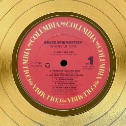 RARE-T Limited Edition Frames Bruce Springsteen & The E-Street Band - Tunnel Of Love Limited Signature Edition Studio Licensed Gold LP Custom Frame