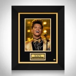 RARE-T Bruno Mars Legend Photo Limited Signature Edition Studio Licensed Custom Frame Limited Edition Frames