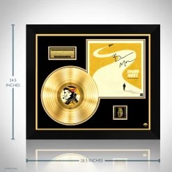 RARE-T Limited Edition Frames Bruno Mars - Doo-Wops & Hooligans Gold LP Limited Signature Edition Studio Licensed Custom Frame